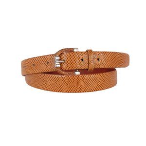 DESIGNER Style Vintage Tan Lizard/Reptile Belt Women's M- (25.5"-30")